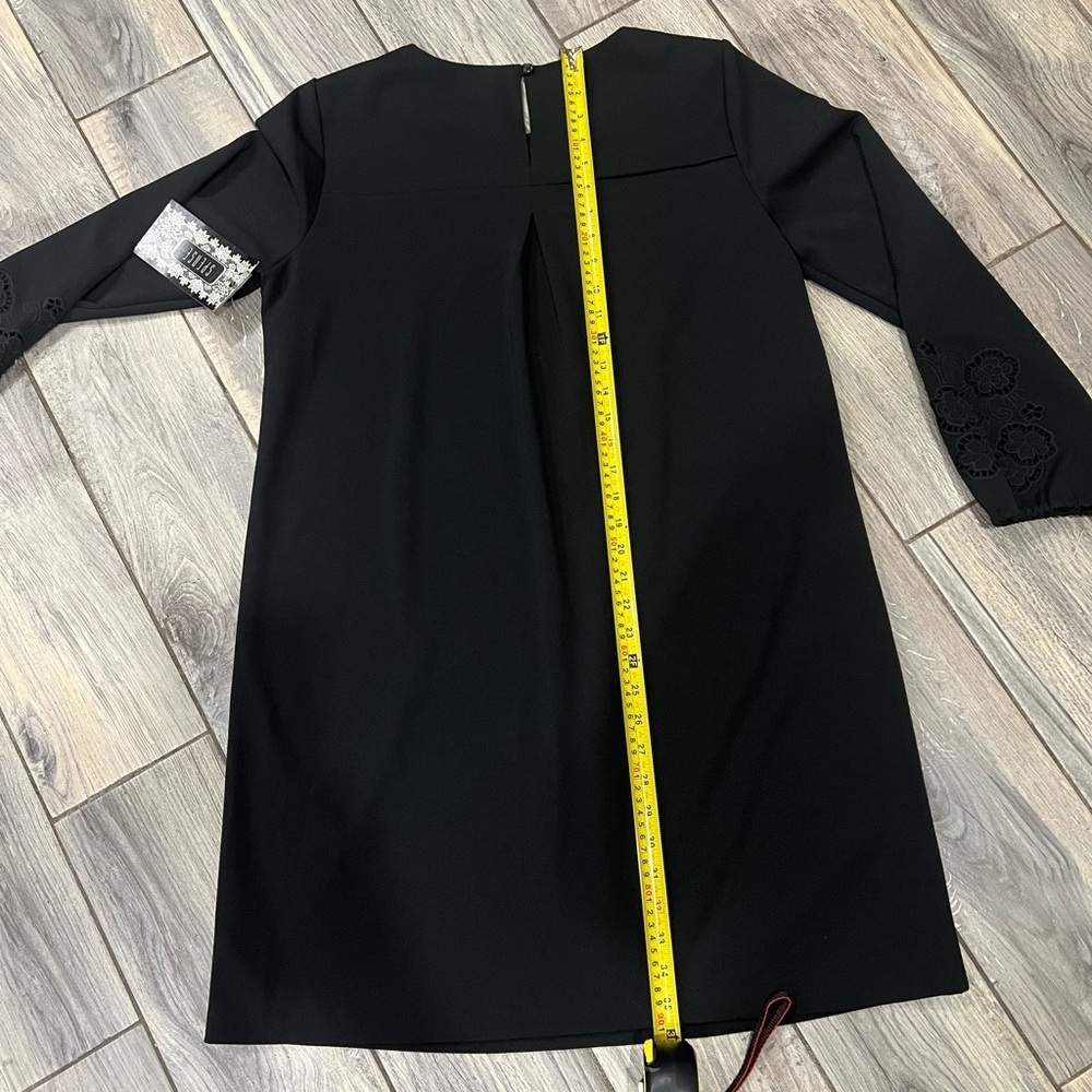 Spense Black Long Sleeve Dress NWT Cute Detail on Sleeve size 14 - Picture 5 of 6